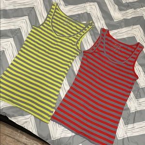 2 striped tanks